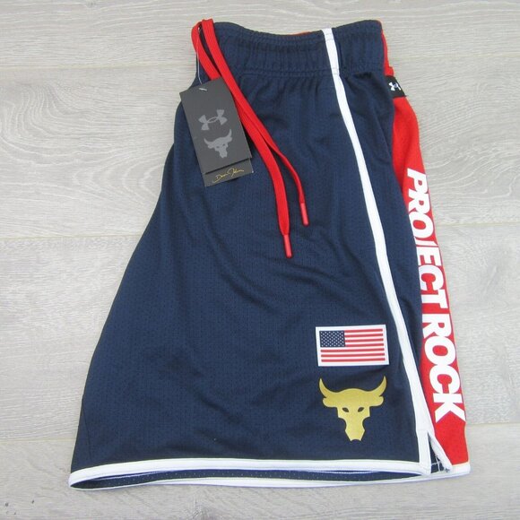 Under Armour Project Rock Training RWB Shorts Men's Size Large NEW - Picture 2 of 12